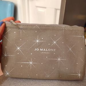 Jo Malone cosmetics pouch, tan with silver stars, brand new!